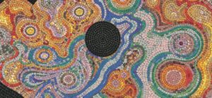 Vibrant Abstract Swirl Mosaic Art