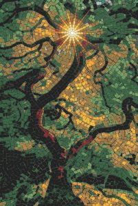 Radiant Nature Abstract Mosaic Art