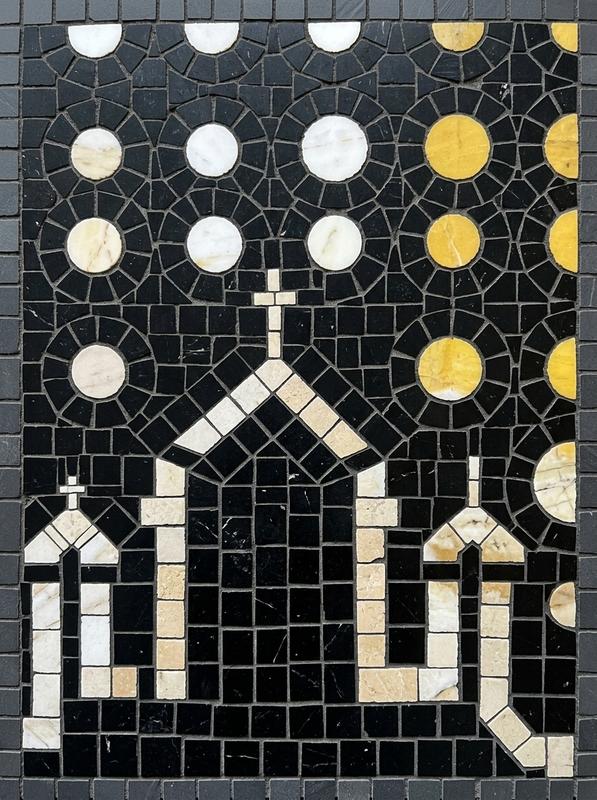 Night Church Mosaic Art - Classic AI Style