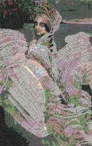 Ethereal Woman Mosaic Art – Classical AI Style