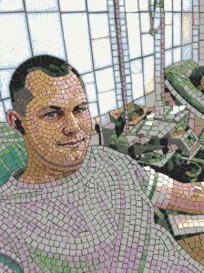 Mosaic Portrait of a Man – Classical AI Style
