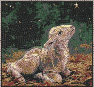 Peaceful Lamb Mosaic Art – Handcrafted Style