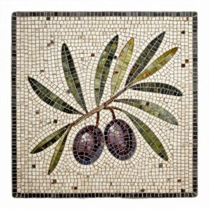Olive Branch Mosaic Art – Opus Tessellatum Style