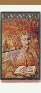 Autumn Contemplation Mosaic Art – Classical Style