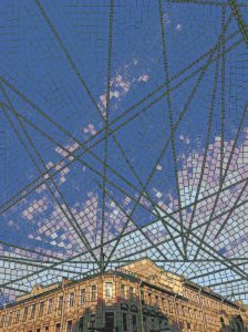 Golden Architecture Mosaic – Urban Perspective