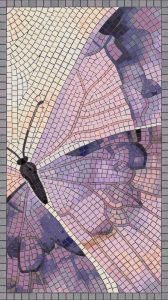 Ethereal Purple Butterfly Mosaic Art