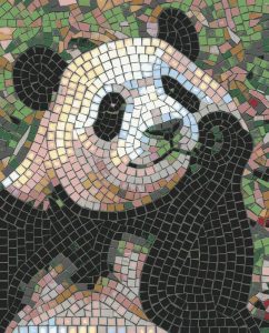 Giant Panda Mosaic Art – Handcrafted Wall Decor