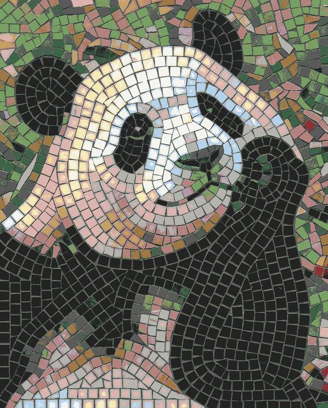 Giant Panda Mosaic Art - Handcrafted Wall Decor