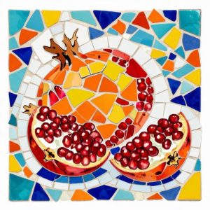 Pomegranate Trencadís Mosaic Art