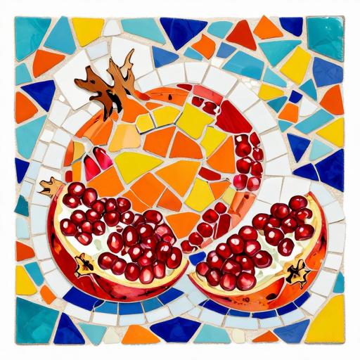 Pomegranate Trencadís Mosaic Art