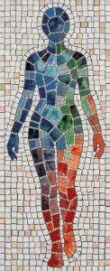 Abstract Human Figure Mosaic Art