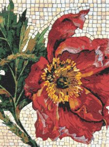 Vibrant Red Poppy Mosaic Art – 60×80 cm