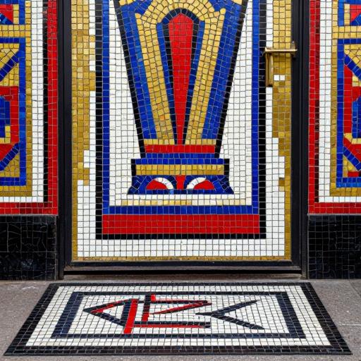 Soviet Style Mosaic Entrance Mat