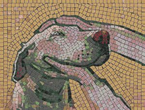 Mosaic Dog Portrait – Classic AI Art