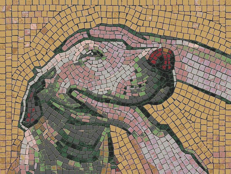 Mosaic Dog Portrait - Classic AI Art