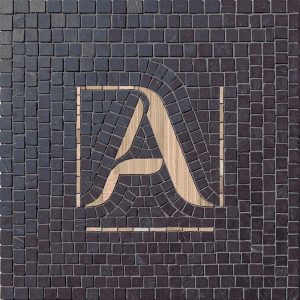 Stylized Letter A Mosaic Art – 25×25 cm