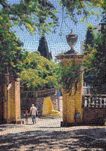 Sunny Walk Mosaic Art – Father and Child