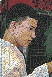Contemplative Soul Mosaic Portrait