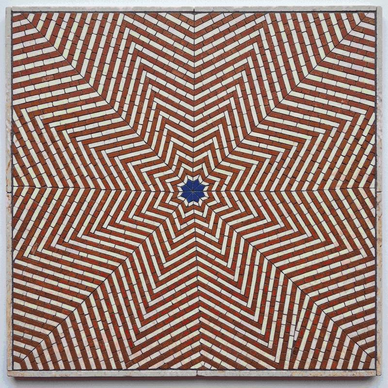 Geometric Star Mosaic Art - 60x60 cm