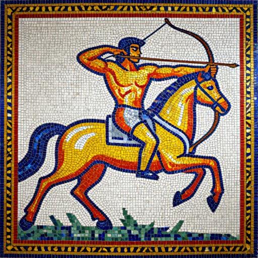 Centaur Archer Soviet Style Mosaic Art