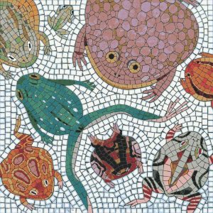 Colorful Frogs Mosaic Art – 60×60 cm