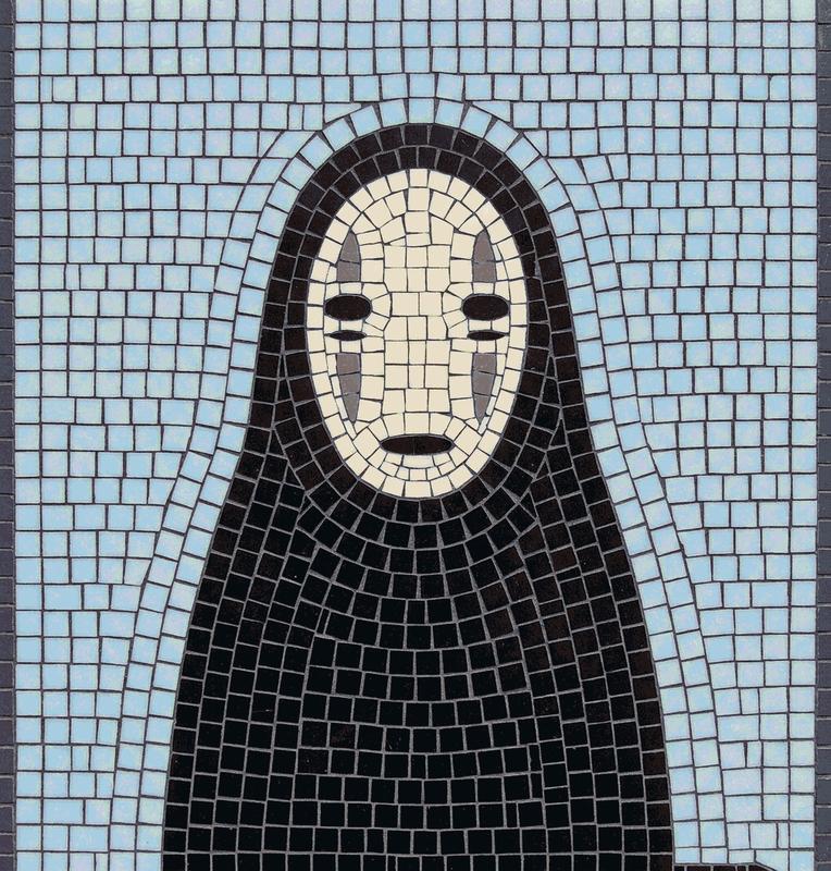 No-Face Mosaic Art - Spirited Away Inspired