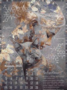 Surreal Cat and Human Mosaic Art – January 2026