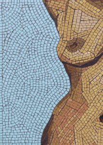 Golden Profile Mosaic Art – 45×63 cm