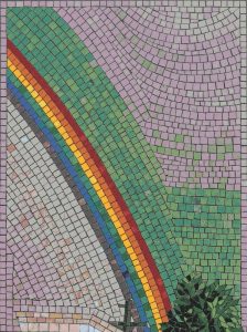 Colorful Rainbow Mosaic Art – 60×80 cm