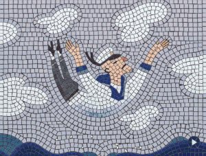 Spiritual Ascension Mosaic Art – 40×30 cm