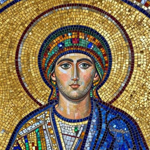 Byzantine Mosaic Angel - Divine Spiritual Art