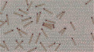 Abstract Pencil Mosaic Art – Minimalist Wall Decor