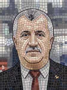 Classic Mosaic Portrait of a Distinguished Man