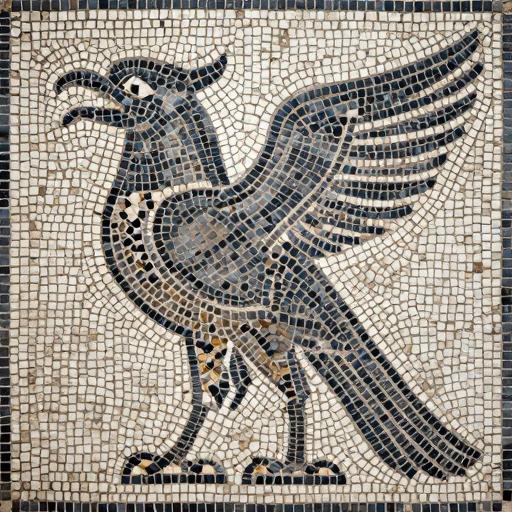Ancient Griffin Mosaic Art - Opus Tessellatum