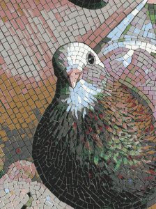 Urban Pigeon Mosaic Art – Handcrafted Bird Portrait