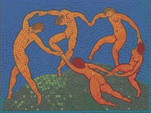 Rhythmic Dance Mosaic Art – 40×30 cm