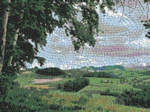 Serene Nature Landscape Mosaic Art