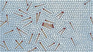 Scattered Matches Mosaic Art – 200×112 cm