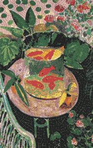 Goldfish in a Bowl Mosaic Art
