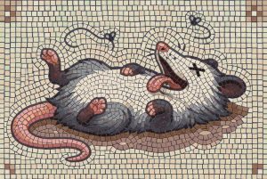 Dead Rat Mosaic Art – Dark Humor Wall Decor