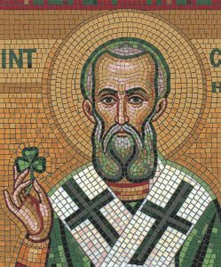 St. Patrick Mosaic Art – Traditional Religious Portrait