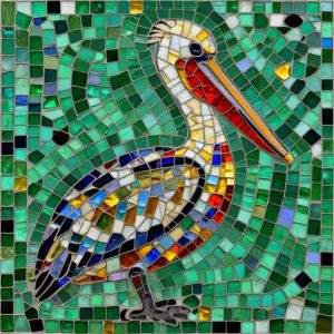 Colorful Pelican Mosaic Art – Custom Size