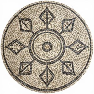 Custom Geometric Circular Mosaic Tabletop