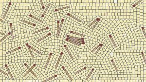 Scattered Matches Mosaic Art – Modern Abstract Wall Decor