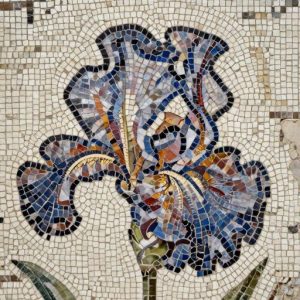 Blue Iris Mosaic Art – Custom Opus Tessellatum