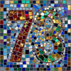 Custom Mosaic House Number 73 – Opus Incertum Art