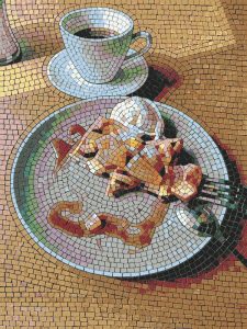 Morning Coffee and Pastries Mosaic Art