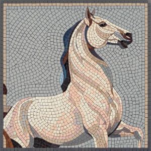 Majestic Horse Mosaic Art – 200×200 cm