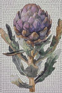 Purple Artichoke Mosaic Art – Nature’s Elegance