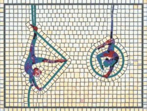 Aerial Acrobatics Mosaic Art